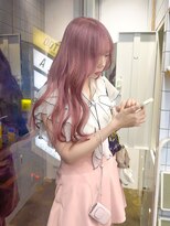 エンネ 新宿(enne)&nbsp;ベージュピンク/レイヤーロング/チェリーブラウン/髪質改善/新宿