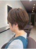ショート×白髪ぼかし