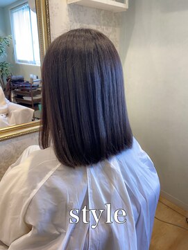 ミュゼドゥアートシエル(Musee du Art ciel) 【髪質改善】マットシルバーロングボブ