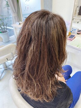 エフエフヘアー(ff hair) back style☆白髪ぼかしハイライトカラーvol.714