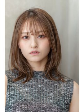 オースティン 流山おおたかの森(AUSTIN) 大人かわいい前髪セシルカットココアブラウンフリンジウェーブ