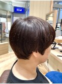 髪質改善×すっきりショート×眼鏡に合う×簡単スタイリング