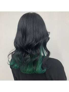 アオアクア バイ グルグル 小岩店(ao akua by GULGUL) グリーンインナーカラー