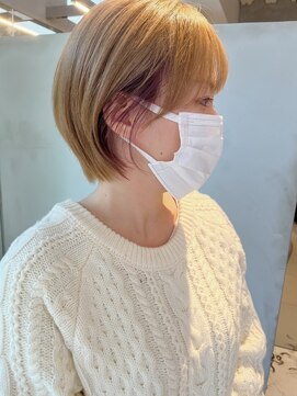 ガリカ 大名(Gallica) <森千晶>耳かけショートに顔周りレイヤー x インナーカラー