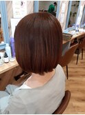オーガニックカラーショートボブ【伊勢崎 髪質改善】