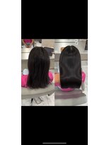 キング 梅田(K!ng)&nbsp;縮毛矯正髪質改善ハイライトレイヤーカット梅田美容室エクステ