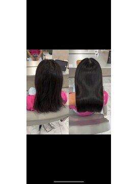 キング 梅田(K!ng) 縮毛矯正髪質改善ハイライトレイヤーカット梅田美容室エクステ