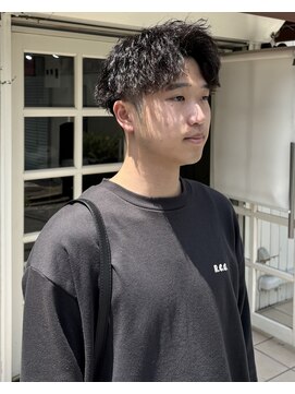 オムファミーユラグ(homme, famille raugh) アップバング×ツイストスパイラルパーマ