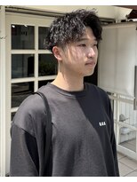 オムファミーユラグ(homme, famille raugh) アップバング×ツイストスパイラルパーマ