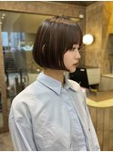 切りっぱなしボブ［タッセルボブ/グレージュ/髪質改善］仙台