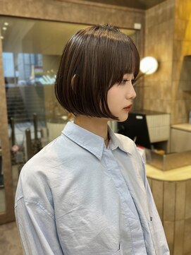 ハローバイシー 仙台(Hello by Sea) 切りっぱなしボブ［タッセルボブ/グレージュ/髪質改善］仙台