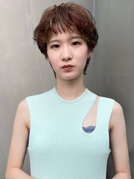 ローレンアンドパレード 並木坂店(Lauren&Parade) ブラウンベージュ オン眉 ショートパーマ プードルパーマ