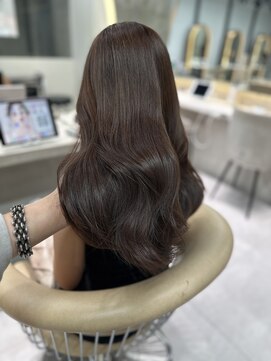ロンドメリア 天神大名店(Lond Melia) ★ミディアムヘア暗めカラーグランマッシュデザインカラー艶髪★