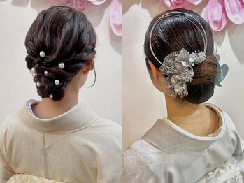 ブリエ(briller)の写真/【三宮徒歩2分★】入学式予約受付中【3/1～4/12は平日も朝7:00～受付】上品和装＆ヘアセットはお任せ*