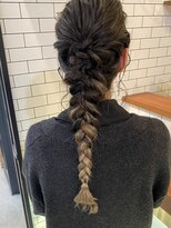 オーブ ヘアー リリー 博多2号店(AUBE HAIR lily)&nbsp;博多 / 結婚式へアセット / 編み下ろし【前田 悠希】