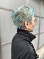 サロン ハナノ(Salon Hanano)&nbsp;スパイキーショートデザインカラーブルーミントグリーン