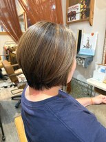 キャメル ヘアーデザイン(Camel hairdesign)&nbsp;白髪染めグレイカラー大人ボブ似合わせカットミセスヘア