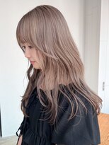 アルバム 新宿(ALBUM SHINJUKU)&nbsp;セミロングミルクティーベージュヘアスタイル_ba531381