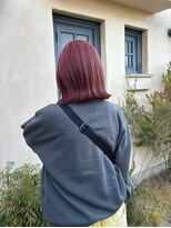 ラポール 蟹江(RAPPORT)&nbsp;【髪質改善】ツヤ感レッドボブで大人可愛い似合わせヘア