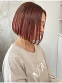 透明感カラー×ミニボブ