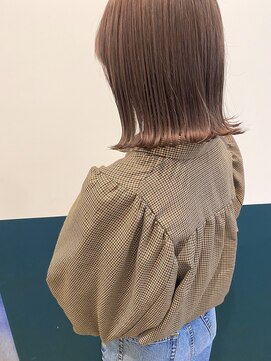 テーラヘアー 蘇我2号店(TELA HAIR) ぱつっとボブ×ミルクティーカラー【TELAHAIR蘇我2号店】