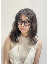 ウクラ バイ レシッド 池袋(uchla by rcid) 小顔こなれミディ☆お洒落黒髪ルーズウェーブパーマ/前髪パーマ