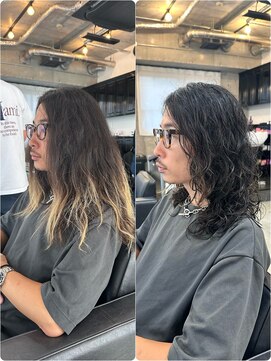 ボンド 三軒茶屋(Bond) メンズロングbefore&after◎三軒茶屋 メンズカット RYUKI