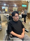 7：3で分けたナチュラルなパーマスタイルです！
