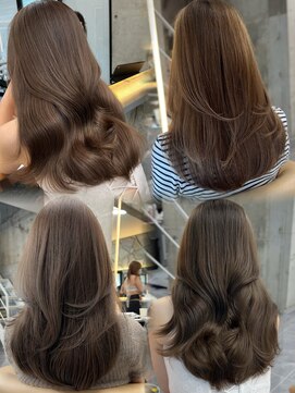 サイン 渋谷(SIGN) 韓国ヘアーハッシュカットレイヤーカットグレージュブリーチ無し