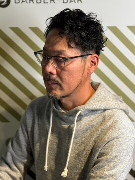 バーバーバー アカバネ(BARBER-BAR AKABANE) 大人の男のダンディパーマ×アップバング 無造作/ビジネスマン#1