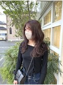 レイヤーカット×波巻き