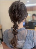 ヘアセット/お呼ばれヘア/結婚式/参列/編み下ろし/編み込み