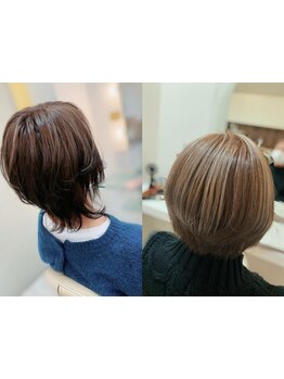 白髪が気になり始めた方もオシャレを楽しめる♪ダメージレスに理想を叶えるN.カラー使用◎