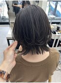 レイヤーボブ/ボブ/黒髪/くびれヘア/レイヤーカット