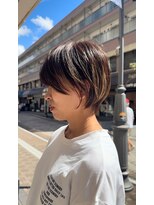 ジュベ 別府店(juve.)&nbsp;別府ショートボブ顔まわりレイヤーカット髪質改善カラー30代