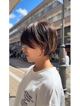 別府ショートボブ顔まわりレイヤーカット髪質改善カラー30代