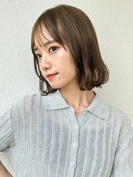 カバーヘアアンドスパ ブリス 浦和(COVER HAIR&SPA bliss) ふんわりワンカールボブ/大人ガーリー/ココアベージュ/小顔p浦和