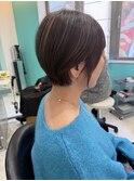 大人ショート×ハイライト×白髪ぼかし
