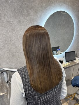 モアナ バイ ラナ 甚目寺店(MoanA BY LANA) 大人かわいい/ボブ/美髪/艶髪/ミルクティーベージュ/縮毛矯正