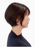 川西ショートボブマッシュボブ白髪ぼかしショートカット30代40代