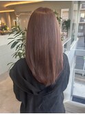 桑名ロングレイヤーカットハッシュカット透明感カラー髪質改善