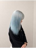 水色ブルーアッシュネイビーブルーカラーデザインカラーブリーチ
