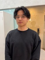 ジーナ オム 札幌(Zina Homme)&nbsp;メンズ＊ニュアンスパーマ＊黒髪＊ビジネス＊Zina Homme札幌