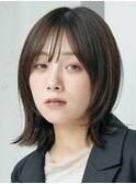 表参道白髪ぼかしハイライトくびれショートボブグレーベージュ