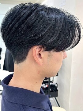ニコ トウキョウ ヨコハマ(nico) メンズセンターパートウルフセンターパートニュアンスパーマ襟足