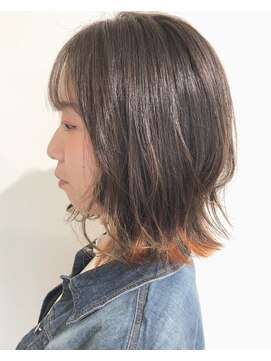 ヘアーサロン ツミキ(HAIR SALON TSUMiKi) 外ハネインナーカラーオレンジ