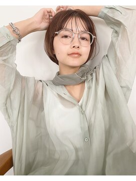 フィルムス 銀座(FILMS) レイヤーカット/デザインカラー/ウェットヘア/オリーブベージュ