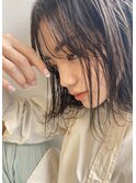 【GIFT】シースルー前髪/グレイアッシュ/ボブショート