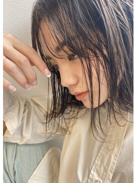 ギフト(GIFT) 【GIFT】シースルー前髪/グレイアッシュ/ボブショート