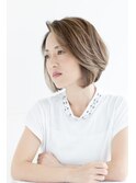 20代30代40代前下がりボブ大人キレイ☆ベージュ